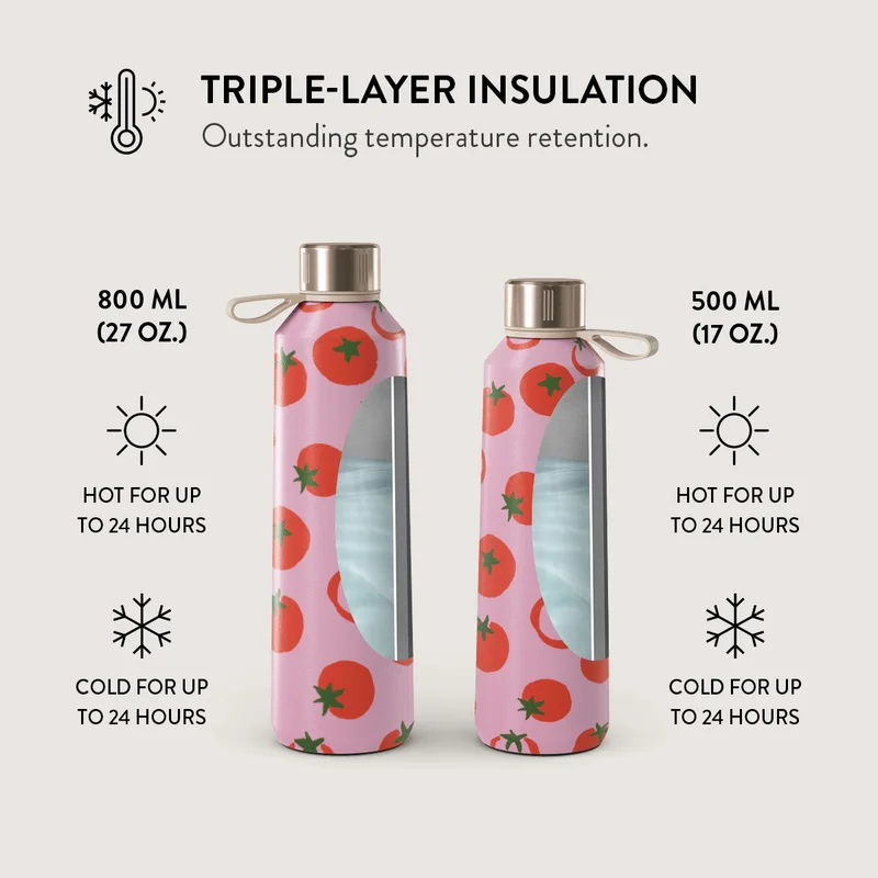 Burga Water Bottle Salsa 500ml Burga Water Bottle. Keep Your Drinks At The Perfect Temperature And Your Style Impeccable, Whether At The Gym, Office, Or Outdoors (Salsa) (500 Ml)  | Best Price UAE